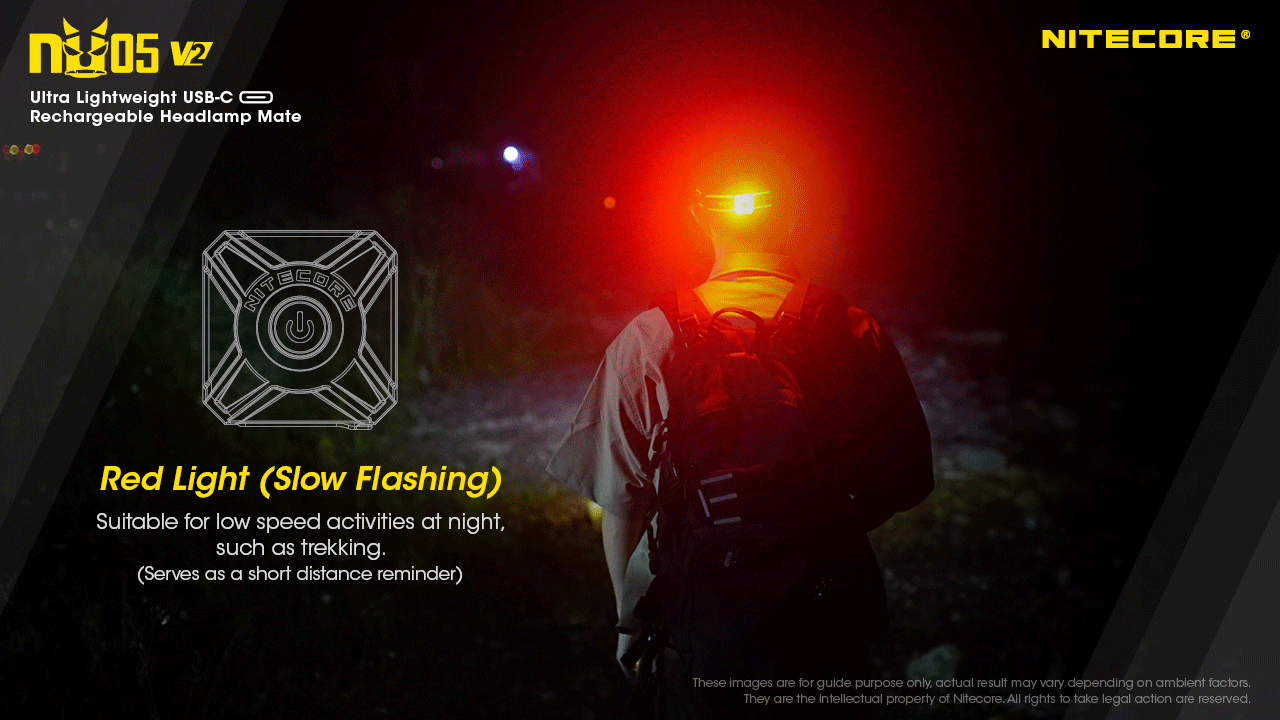 Nitecore Elemlámpa NU05 V2 (akkumulátoros - tartozék) HP LED (40 lumen)