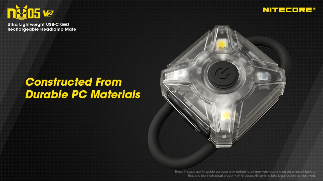 Nitecore Elemlámpa NU05 V2 (akkumulátoros - tartozék) HP LED (40 lumen)
