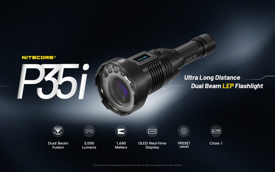 Nitecore Elemlámpa P35i (+1x21700 tartozék) 6xCREE XP-G3 LED (3000 lumen)