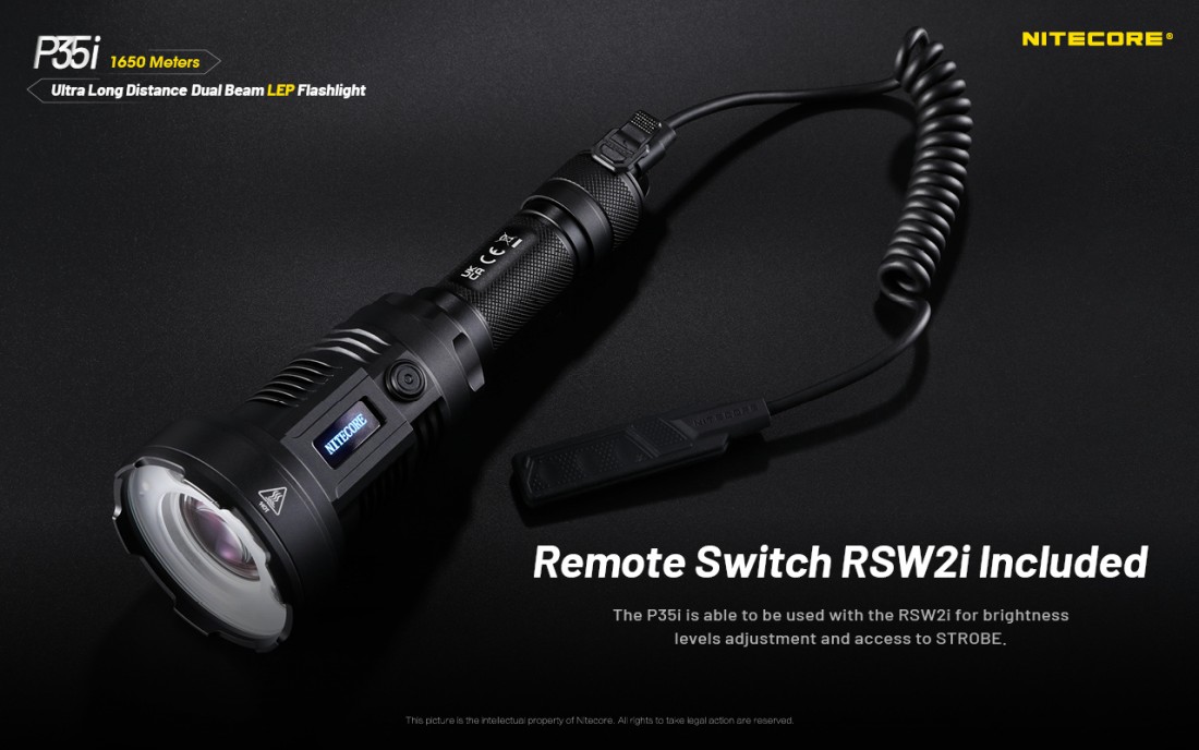 Nitecore Elemlámpa P35i (+1x21700 tartozék) 6xCREE XP-G3 LED (3000 lumen)