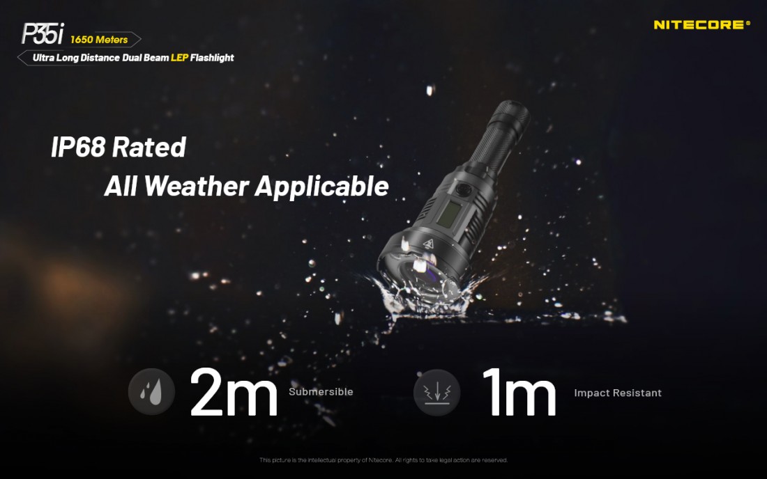 Nitecore Elemlámpa P35i (+1x21700 tartozék) 6xCREE XP-G3 LED (3000 lumen)