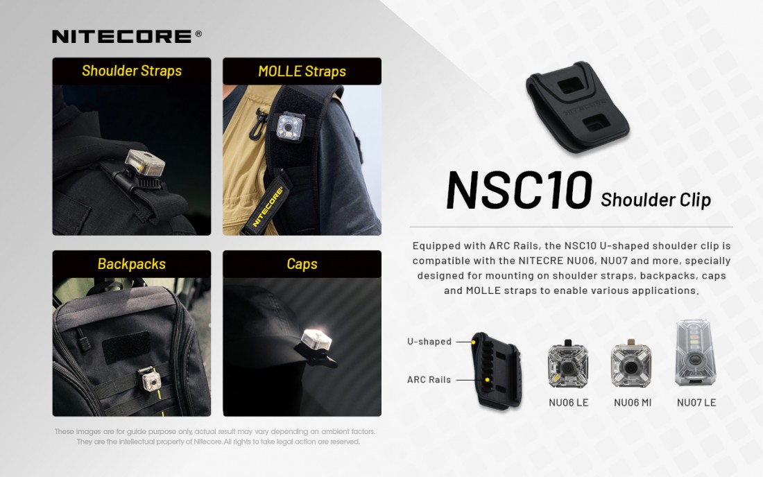 Nitecore Kellék NSC10 Vállcsipesz