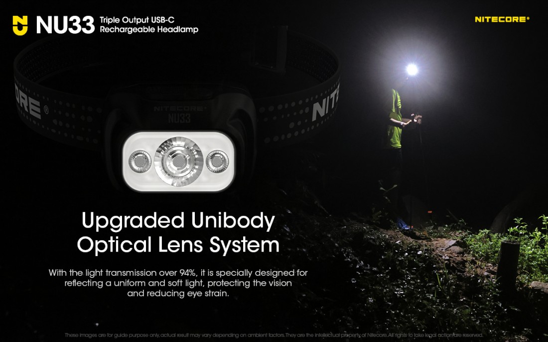 Nitecore Fejlámpa NU33 (akkumulátoros-tartozék) (700 lumen)