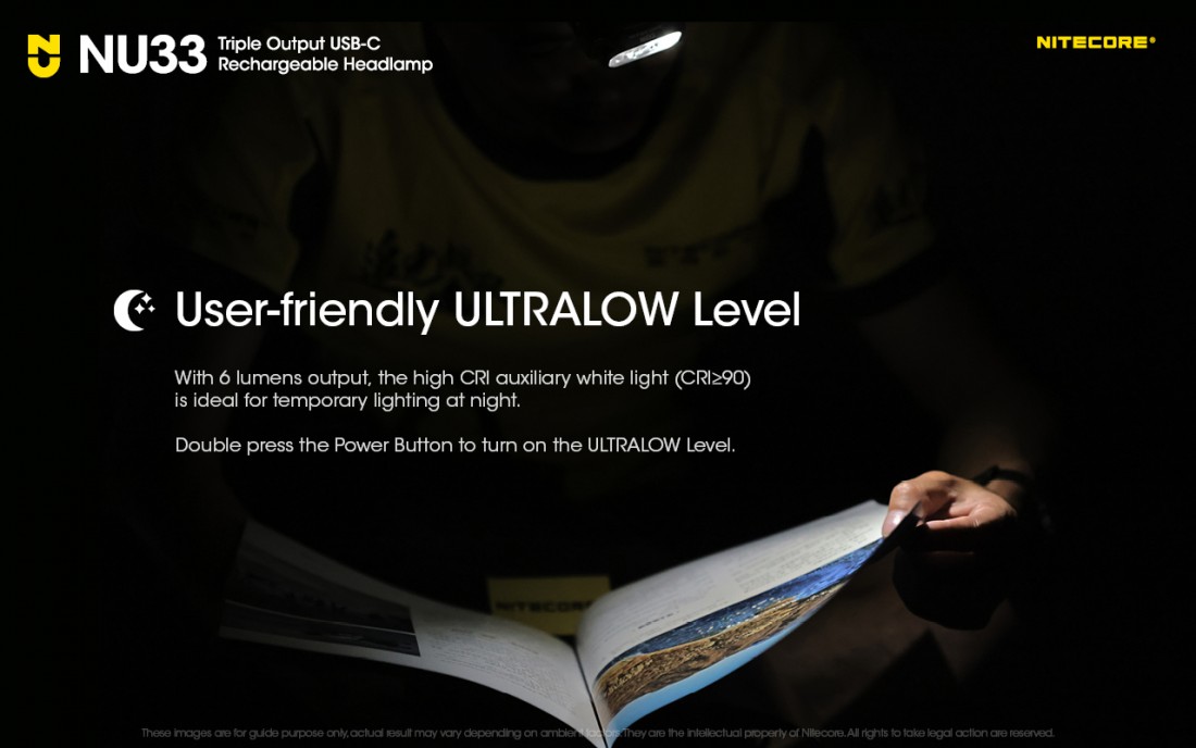 Nitecore Fejlámpa NU33 (akkumulátoros-tartozék) (700 lumen)