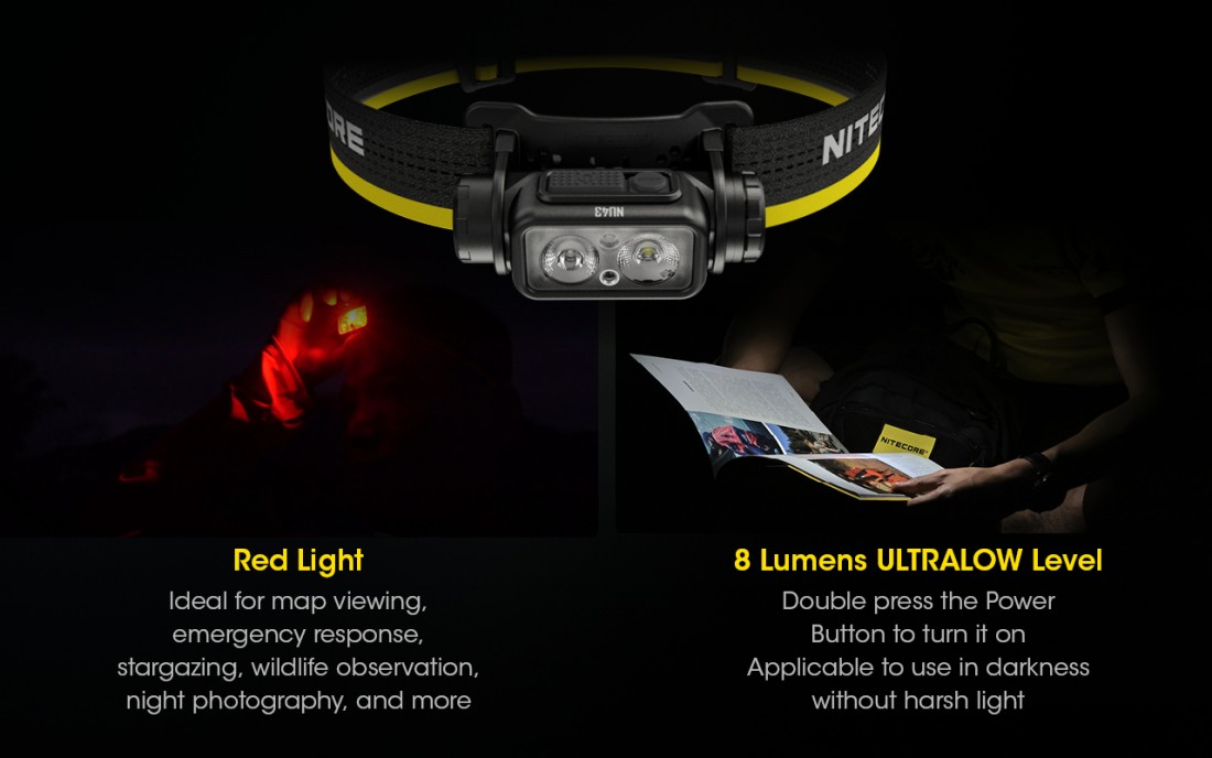 Nitecore Fejlámpa NU43 (1x18650 - tartozék) LUMINUS SST-20-W (1400 lumen)_14