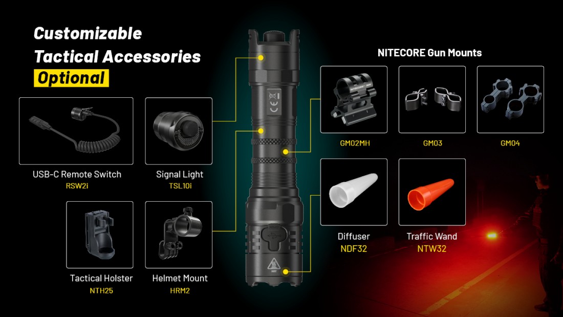 Nitecore Elemlámpa P23i (1x21700 tartozék) Luminus SFT-70 LED (3000 lumen)_25