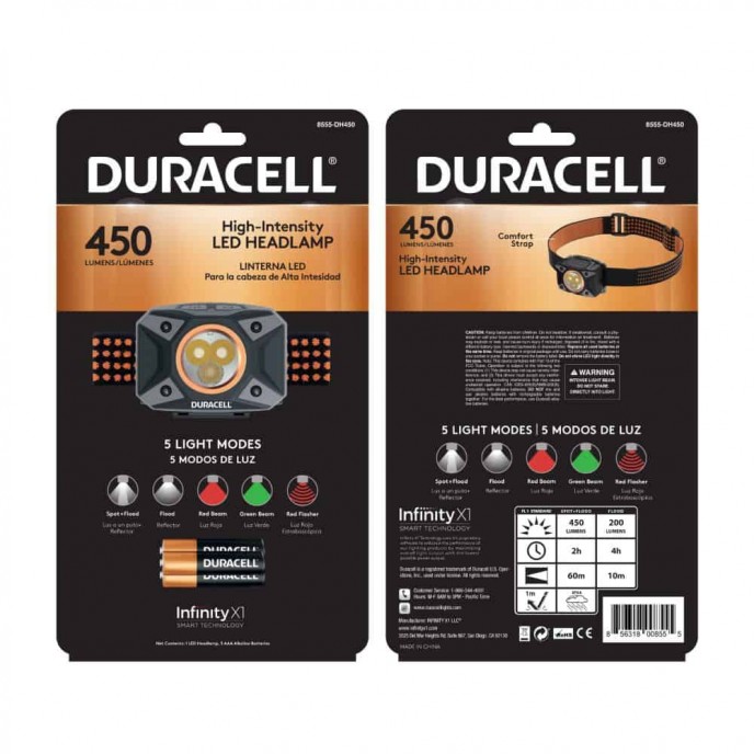 Duracell Fejlámpa DH450SE_01