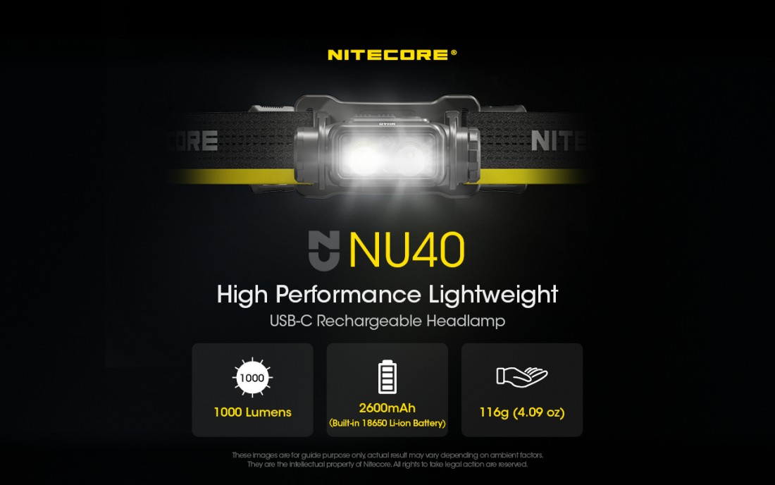 Nitecore Fejlámpa NU40 (akkumulátoros - tartozék) LUMINUS SST-20-W (1000 Lumen)_05