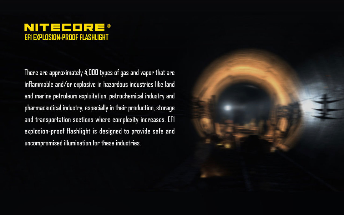Nitecore Elemlámpa EF1 ATEX (1x18650) CREE XM-L2 U3 (830 lumen)