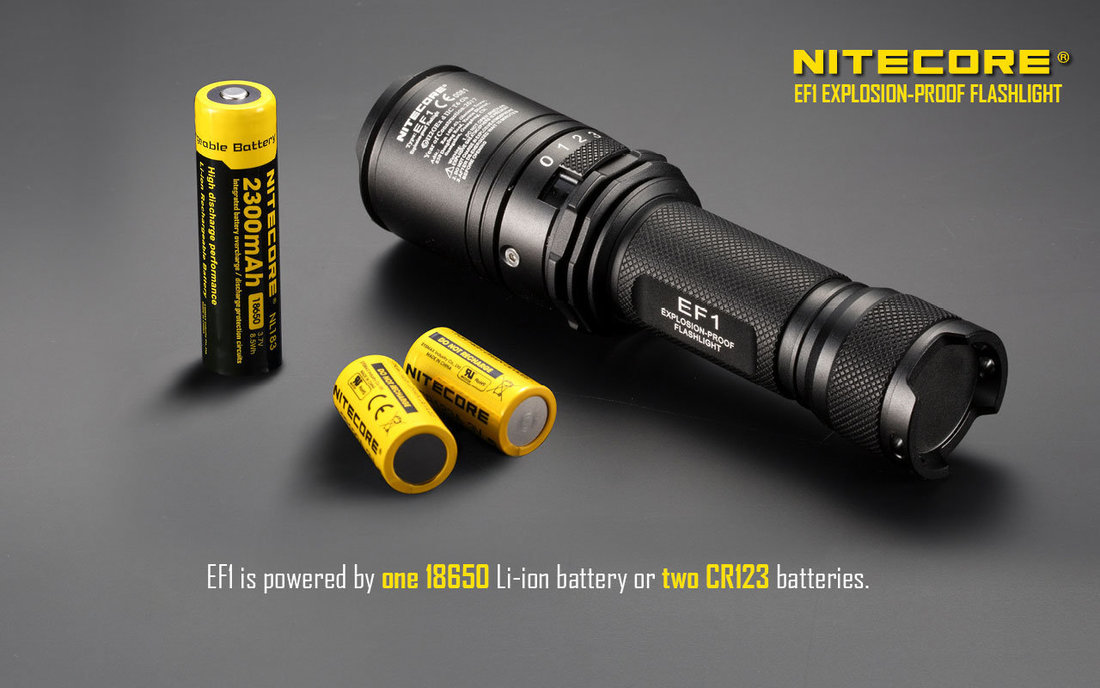 Nitecore Elemlámpa EF1 ATEX (1x18650) CREE XM-L2 U3 (830 lumen)