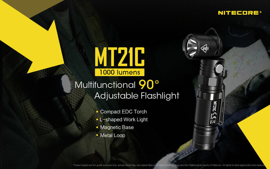 Nitecore Elemlámpa MT21C (1x18650) CREE XP-L HD V6 (1000 lumen)