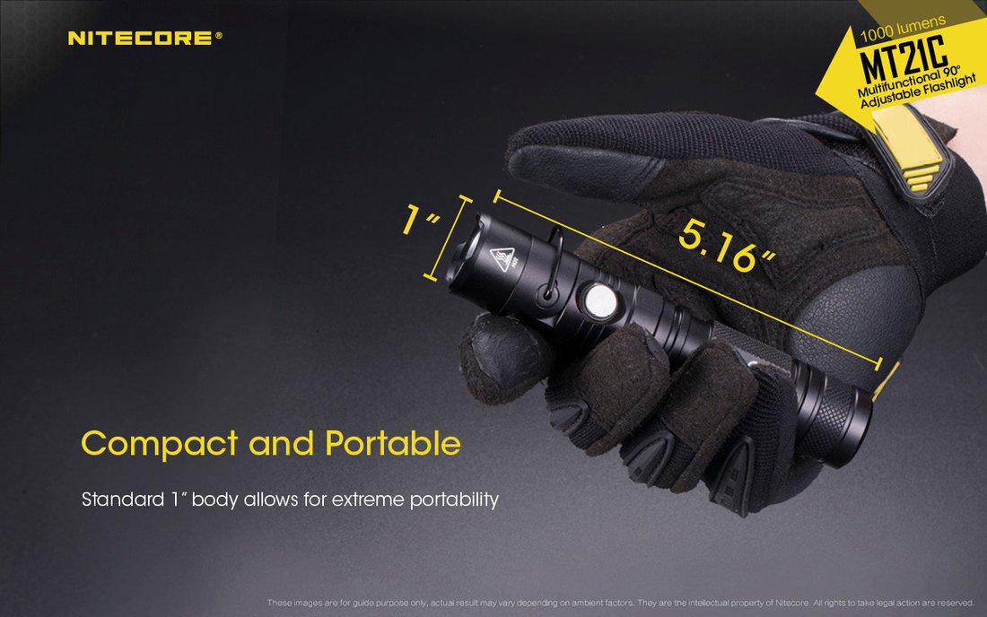 Nitecore Elemlámpa MT21C (1x18650) CREE XP-L HD V6 (1000 lumen)