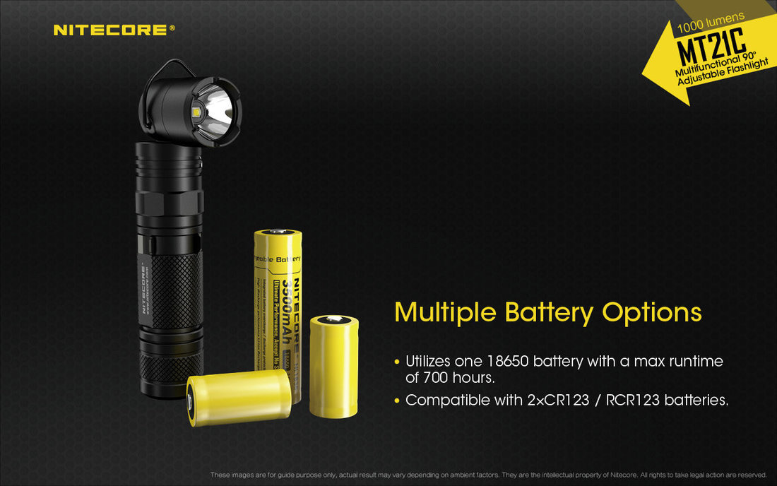 Nitecore Elemlámpa MT21C (1x18650) CREE XP-L HD V6 (1000 lumen)