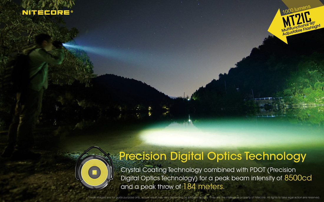 Nitecore Elemlámpa MT21C (1x18650) CREE XP-L HD V6 (1000 lumen)