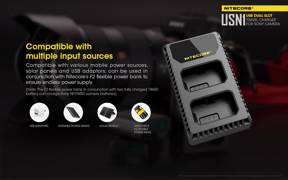 Nitecore Kellék Akkumulátor Töltő USN1