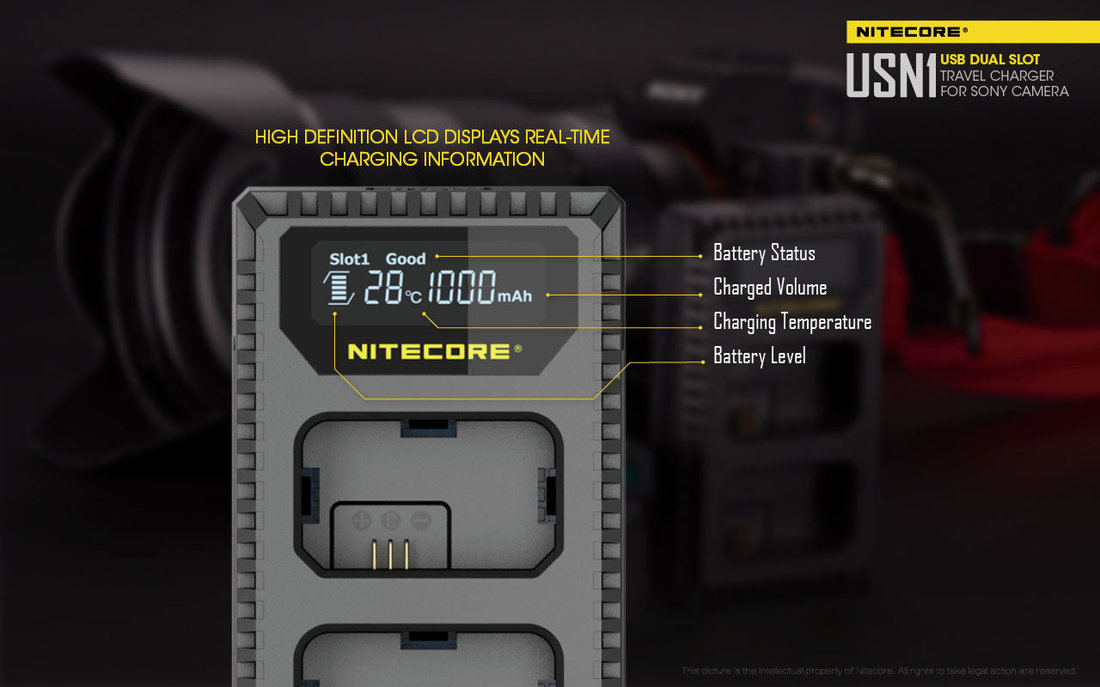 Nitecore Kellék Akkumulátor Töltő USN1