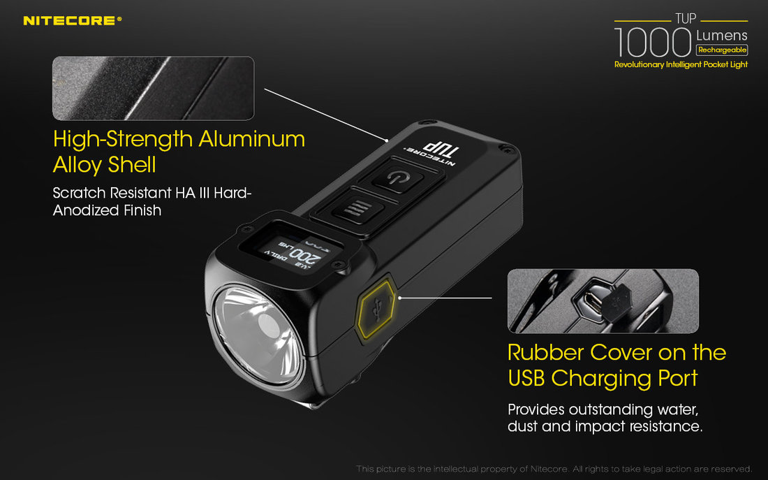 Nitecore Elemlámpa TUP (akkumulátoros)  CREE XP-L HD V6 (1000 lumen)