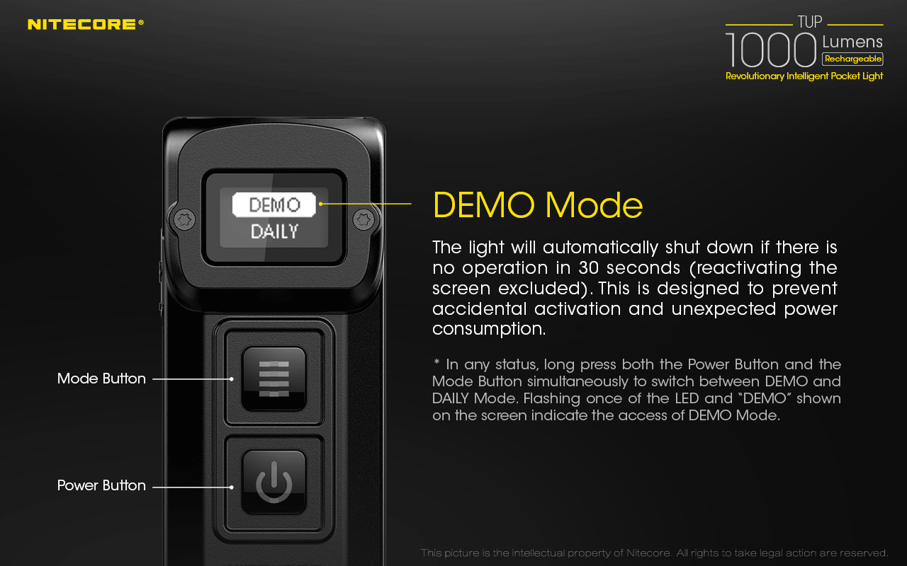 Nitecore Elemlámpa TUP (akkumulátoros)  CREE XP-L HD V6 (1000 lumen)