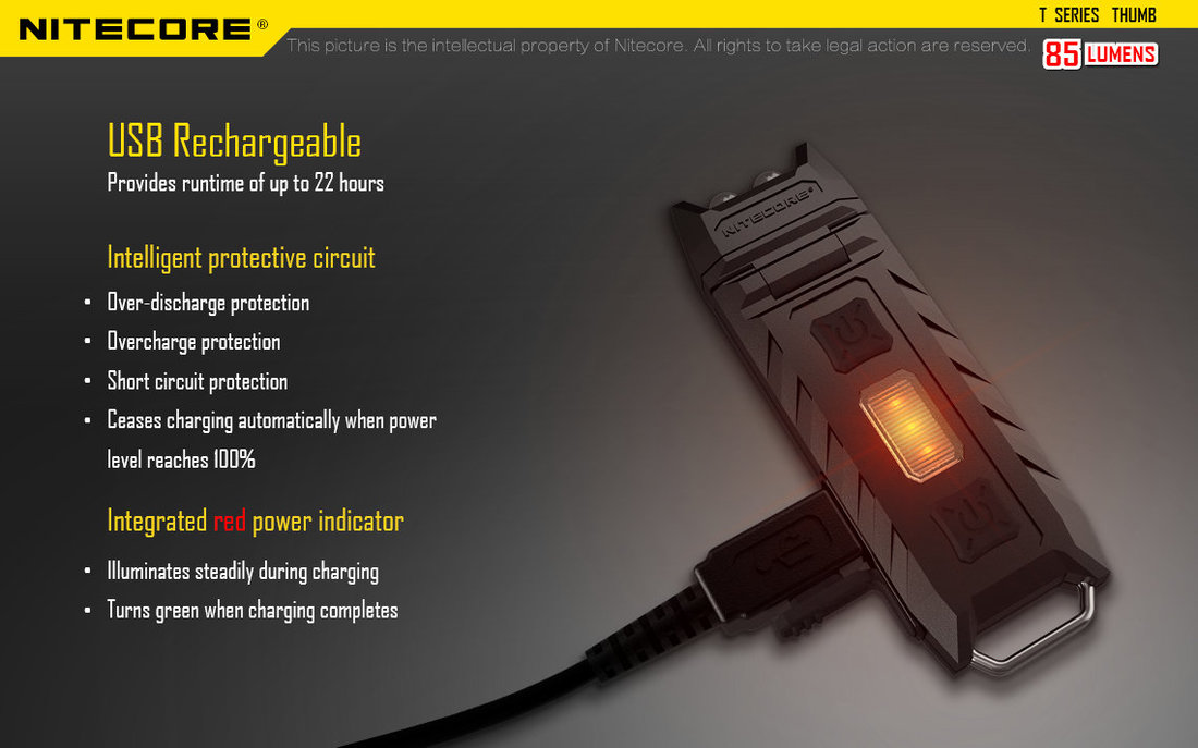 Nitecore Elemlámpa Thumb (akkumulátoros) HP LED (85 lumen)
