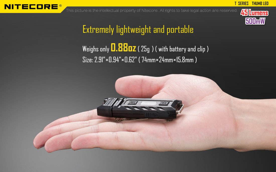 Nitecore Elemlámpa Thumb LEO (Akkumulátoros) HP LED (45 lumen)
