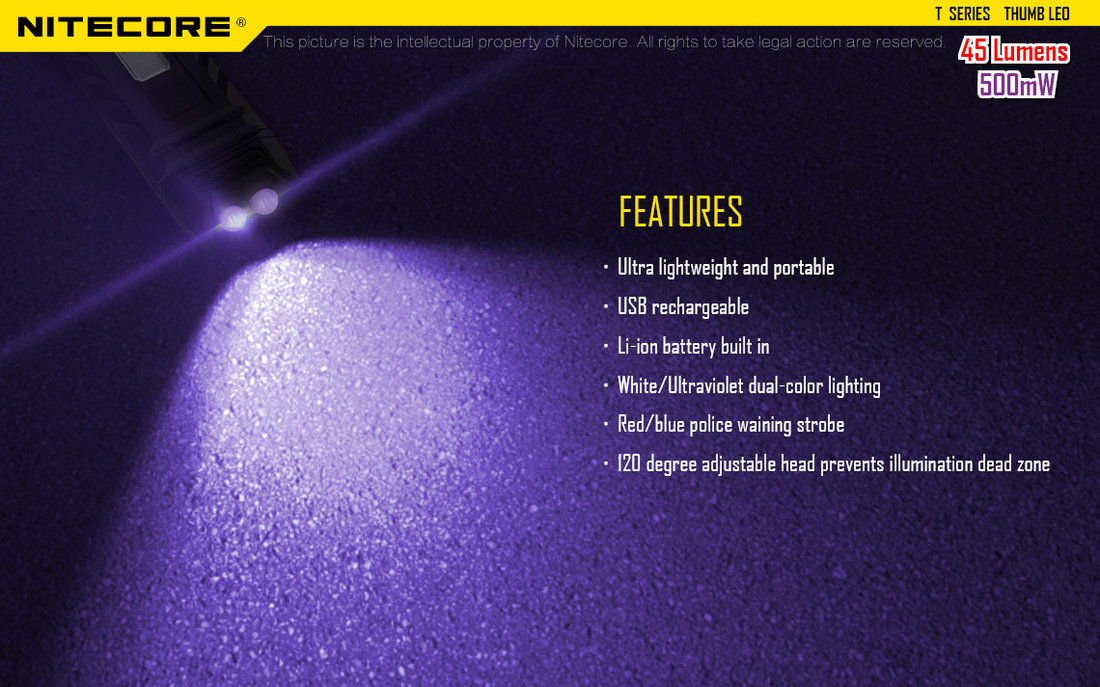 Nitecore Elemlámpa Thumb LEO (Akkumulátoros) HP LED (45 lumen)