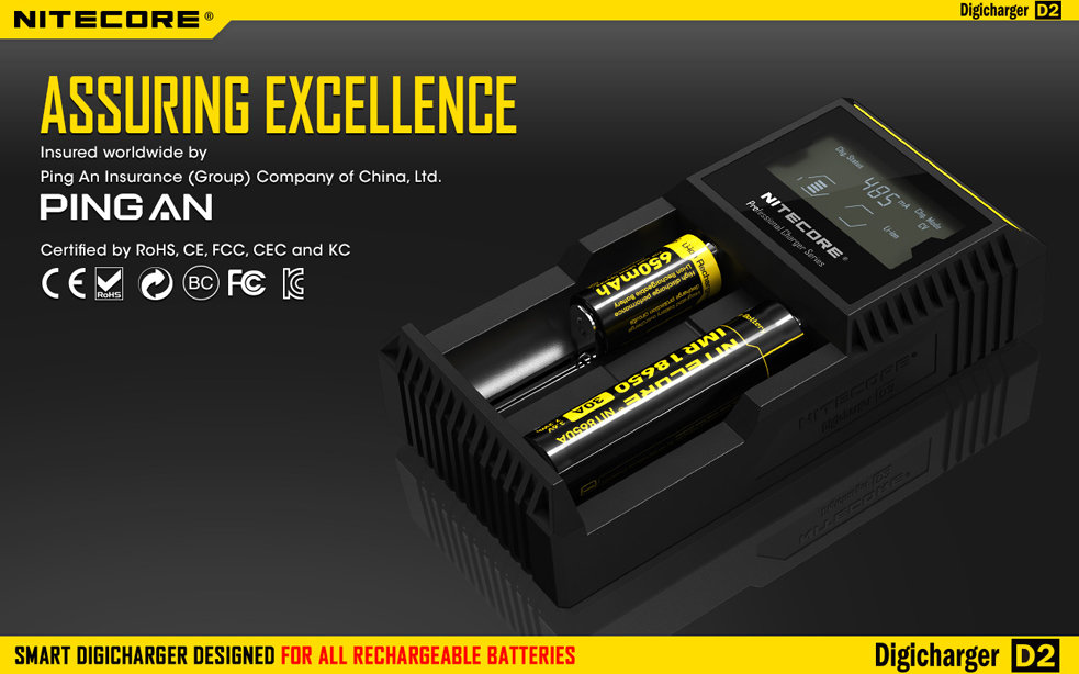 Nitecore Kellék Akkumulátor Töltő D2EU