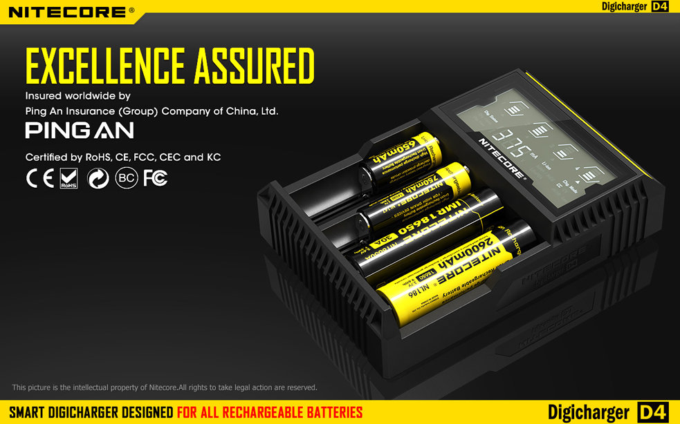 Nitecore Kellék Akkumulátor Töltő D4EU