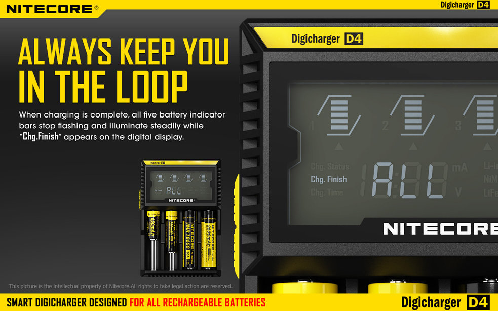 Nitecore Kellék Akkumulátor Töltő D4EU