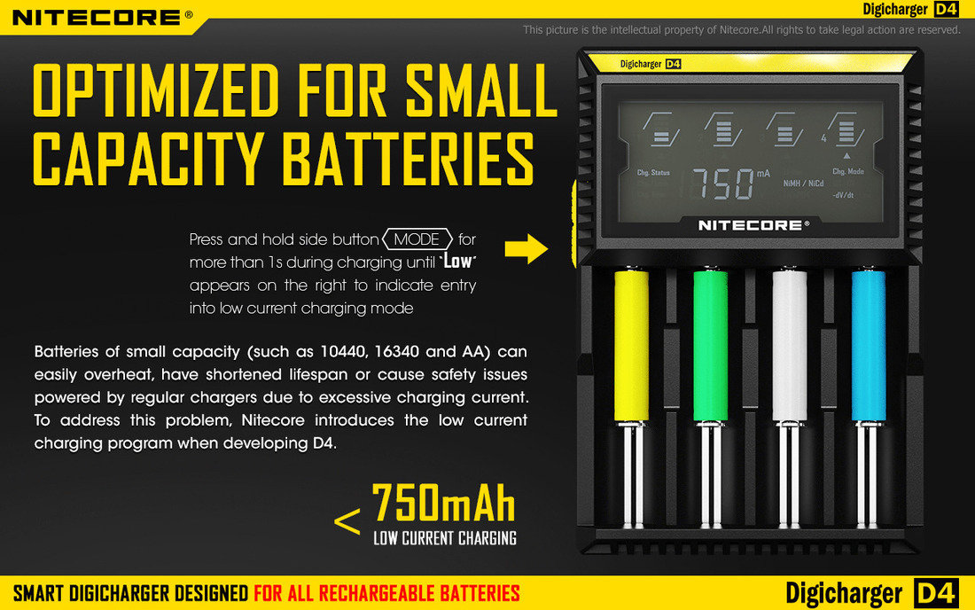Nitecore Kellék Akkumulátor Töltő D4EU