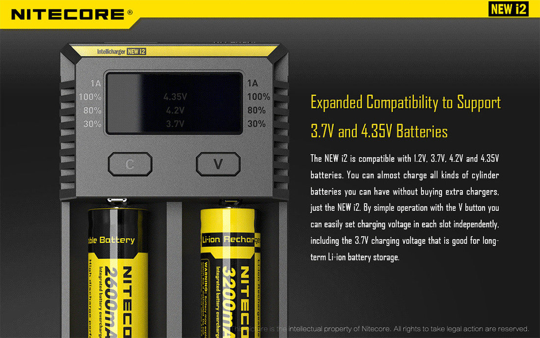 Nitecore Kellék Akkumulátor Töltő i2