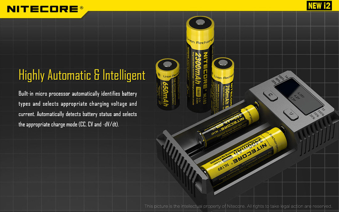 Nitecore Kellék Akkumulátor Töltő i2