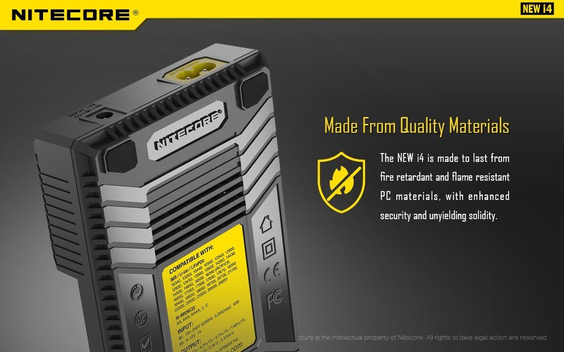 Nitecore Kellék Akkumulátor Töltő i4