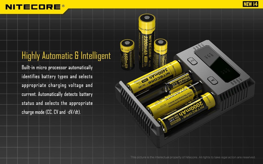 Nitecore Kellék Akkumulátor Töltő i4