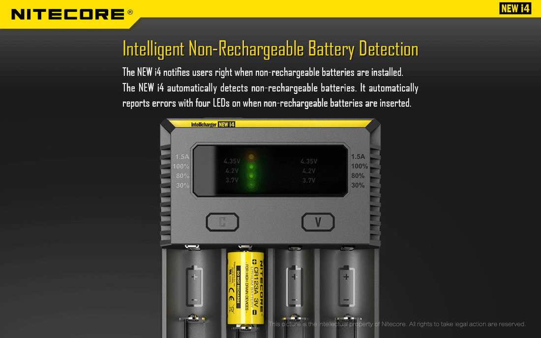 Nitecore Kellék Akkumulátor Töltő i4