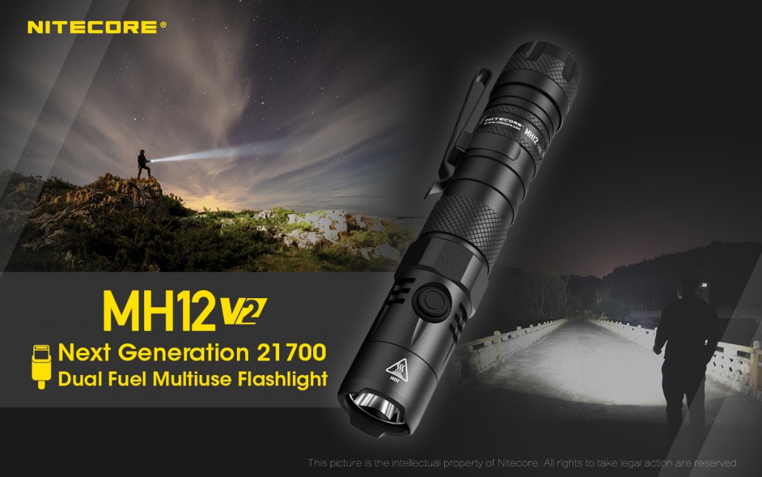 Nitecore Elemlámpa MH12V2 Akkumulátoros (tartozék) CREE XP-L2 V6 (1200 lumen)
