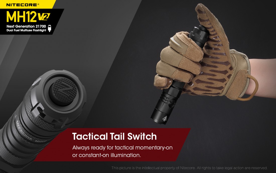 Nitecore Elemlámpa MH12V2 Akkumulátoros (tartozék) CREE XP-L2 V6 (1200 lumen)