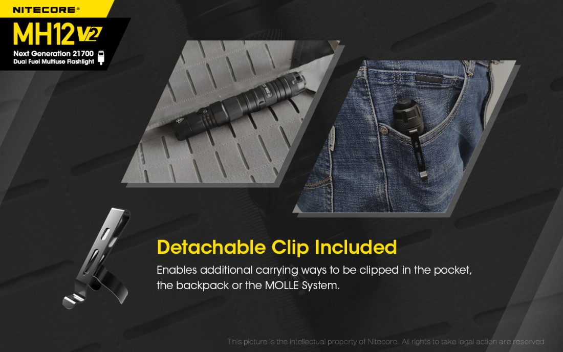 Nitecore Elemlámpa MH12V2 Akkumulátoros (tartozék) CREE XP-L2 V6 (1200 lumen)