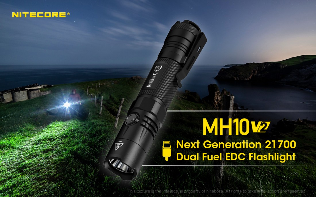Nitecore Elemlámpa MH10V2 Akkumulátoros (tartozék) CREE XP-L2 V6 (1200 lumen)