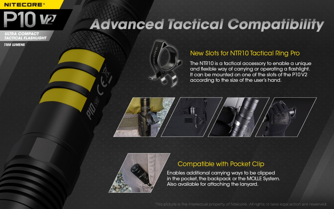 Nitecore Elemlámpa P10V2 (1x21700) CREE XP-L2 V6 (1100 lumen)