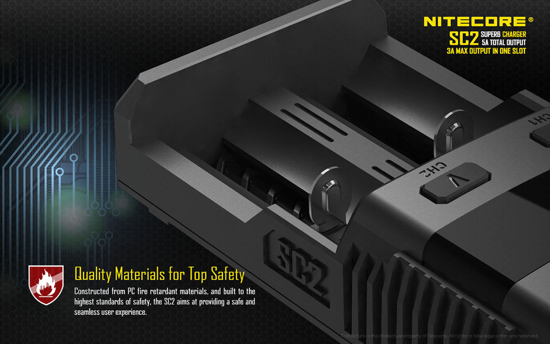 Nitecore Kellék Akkumulátor Töltő SC2