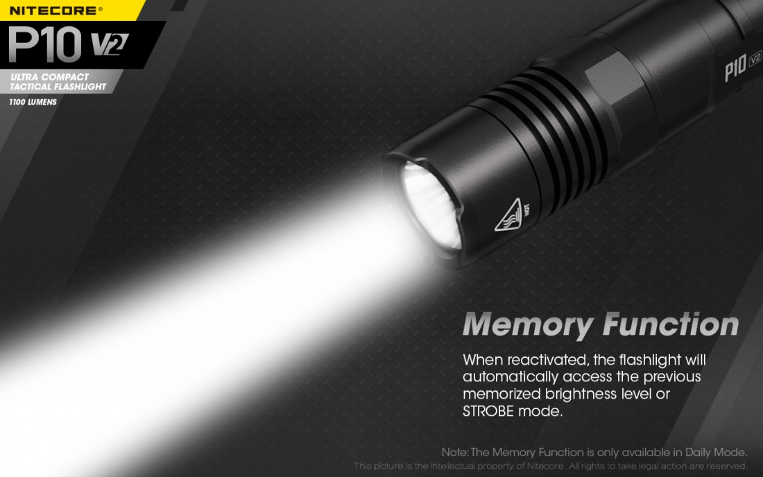 Nitecore Elemlámpa P10V2 (1x21700) CREE XP-L2 V6 (1100 lumen)