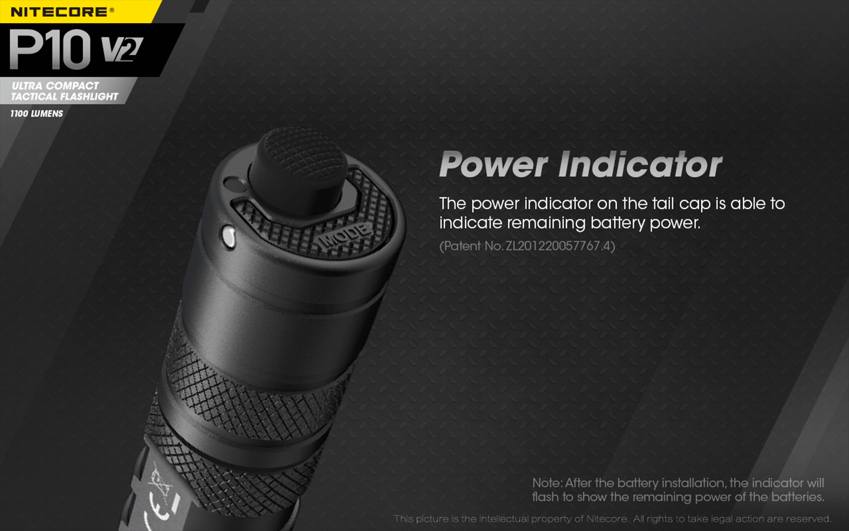 Nitecore Elemlámpa P10V2 (1x21700) CREE XP-L2 V6 (1100 lumen)