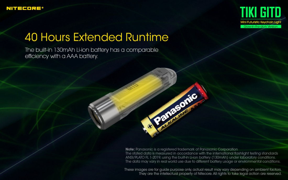 Nitecore Elemlámpa TIKI GITD (akkumulátoros) Osram P8 (300 lumen)