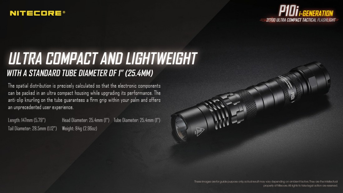 Nitecore Elemlámpa P10i (1x21700)  Luminus SST-40-W LED (1800 lumen)