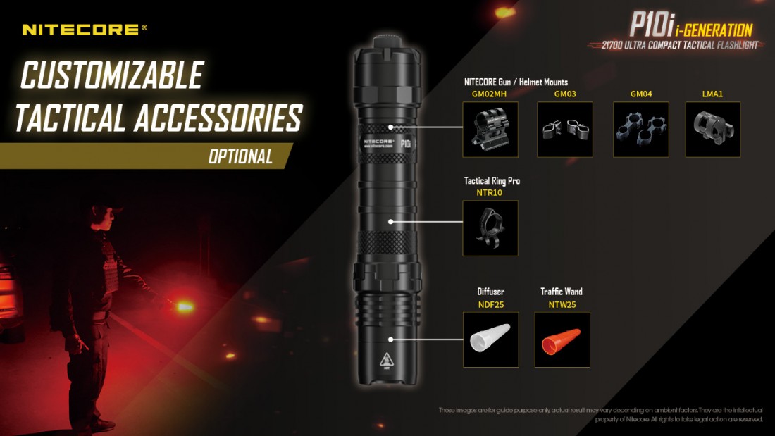 Nitecore Elemlámpa P10i (1x21700)  Luminus SST-40-W LED (1800 lumen)