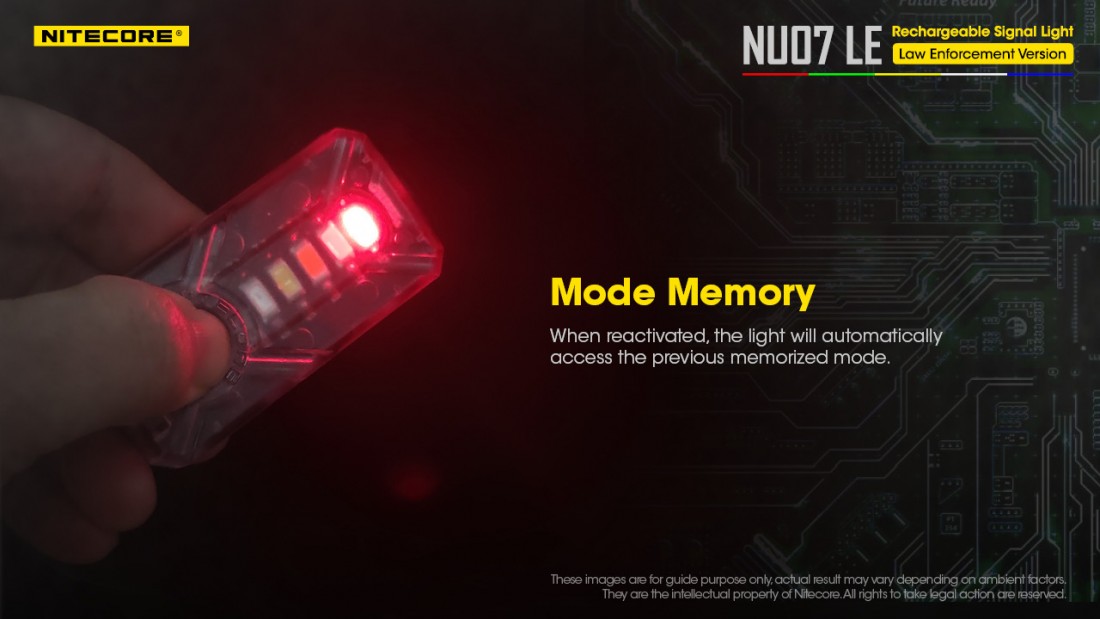 Nitecore Elemlámpa NU07LE (akkumulátoros) HP LED (15 lumen)