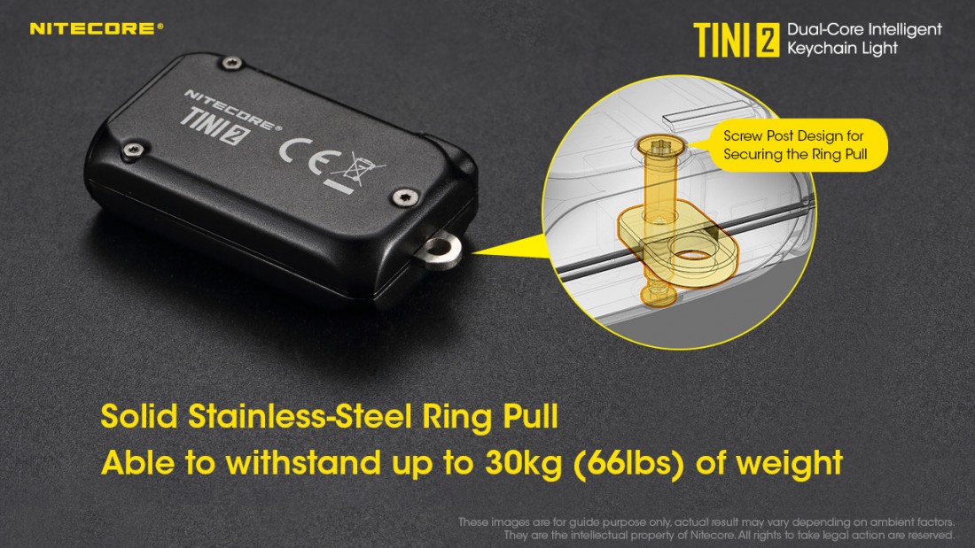 Nitecore Elemlámpa TINI 2 (akkumulátoros) OSRAM P8 (500 lumen) fekete
