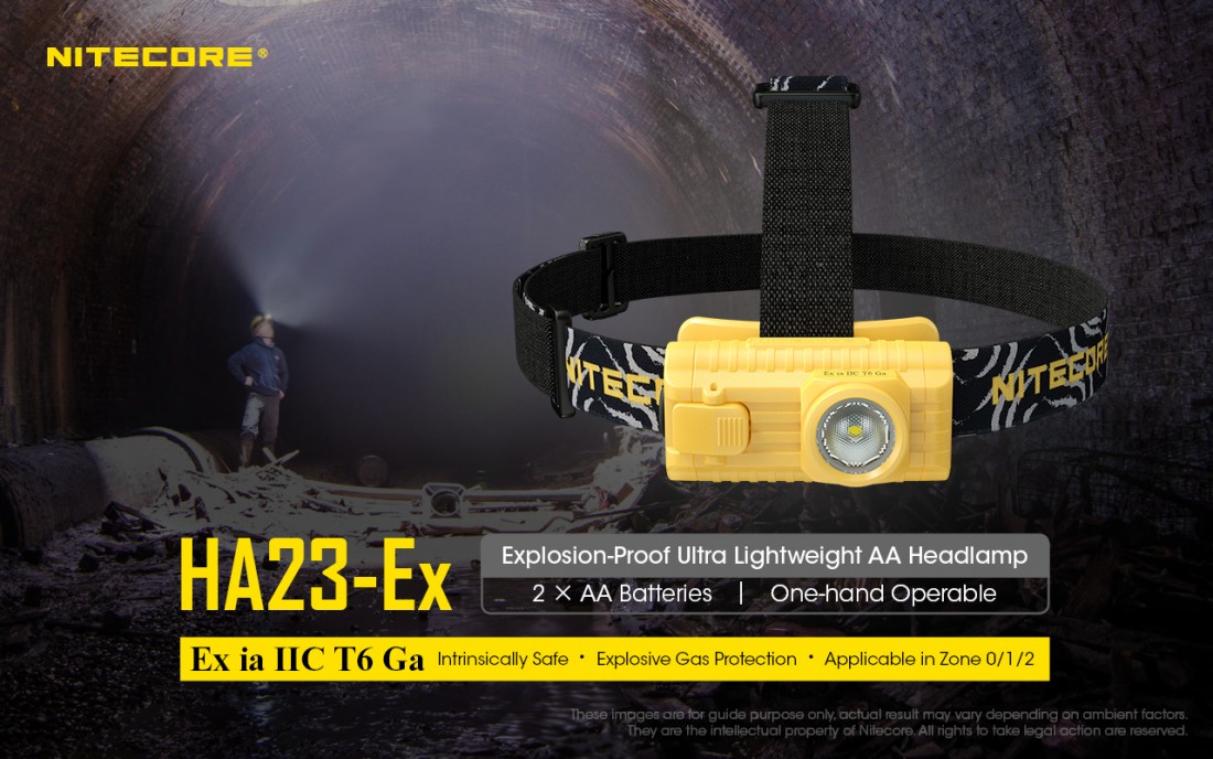 Nitecore Fejlámpa HA23-Ex (2AA) CREE XP-G (100 lumen) ATEX