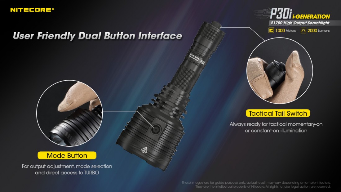 Nitecore Vadászlámpa Szett P30i (1x21700 tartozék) CREE XHP35 HI (2000 lumen)