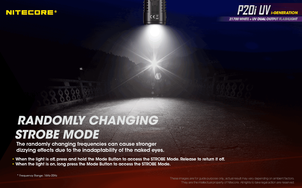 Nitecore Elemlámpa P20i UV (1 x 21700) Luminus SST-40-W (1800 lumen)